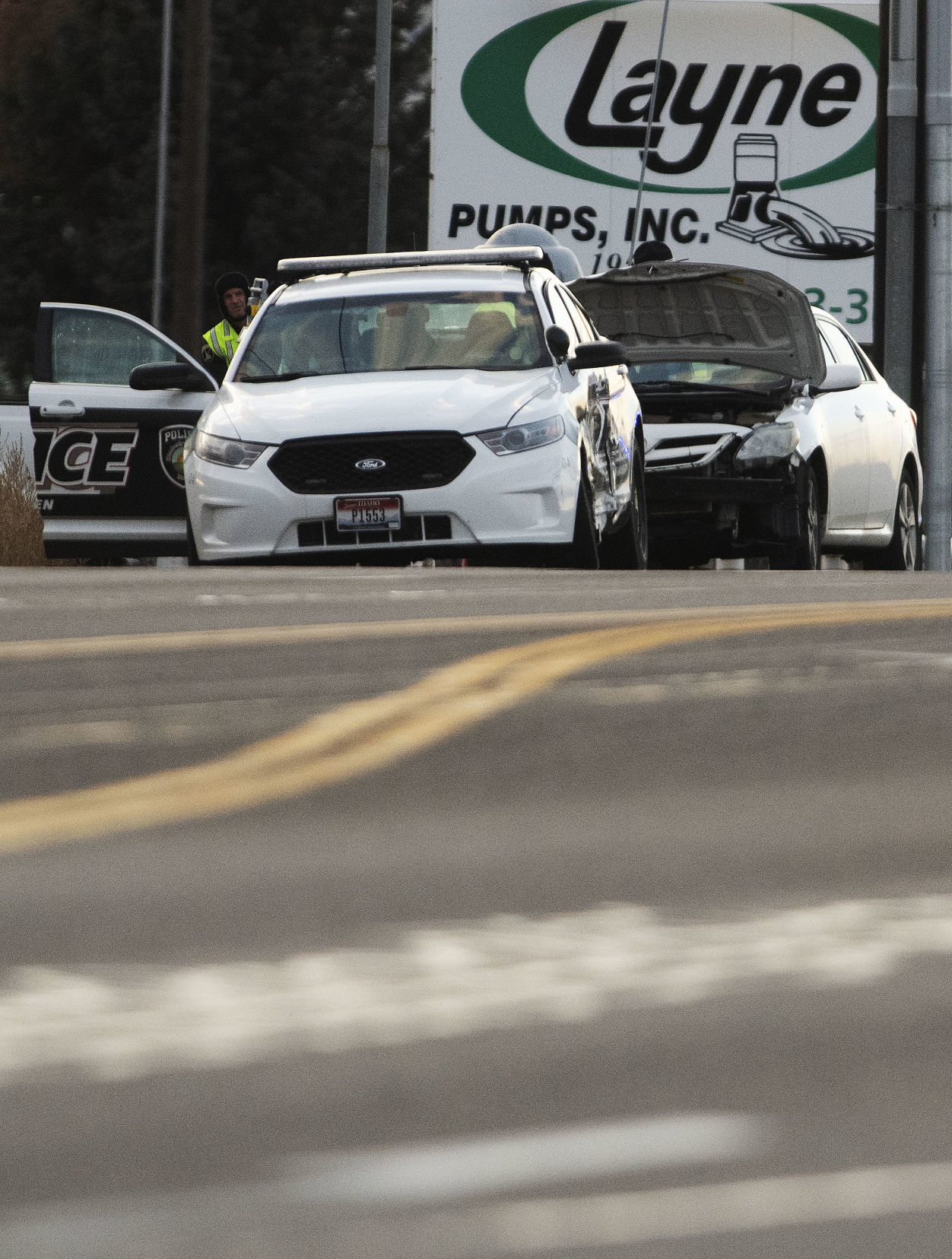 Kimberly police car crash Monday on U.S. Highway 30